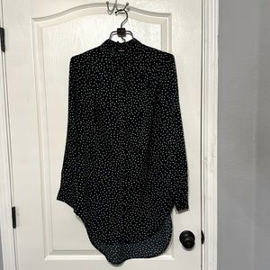 Pleated Shoulder Relaxed Tunic Portofino Shirt